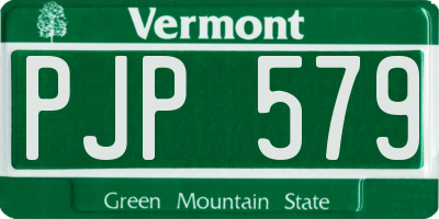 VT license plate PJP579