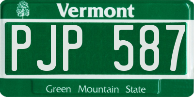 VT license plate PJP587