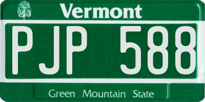 VT license plate PJP588