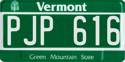 VT license plate PJP616