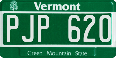 VT license plate PJP620
