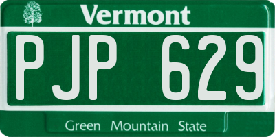 VT license plate PJP629