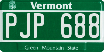 VT license plate PJP688