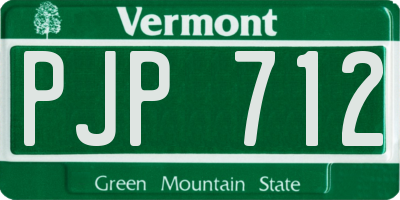 VT license plate PJP712