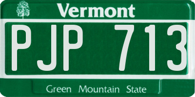 VT license plate PJP713
