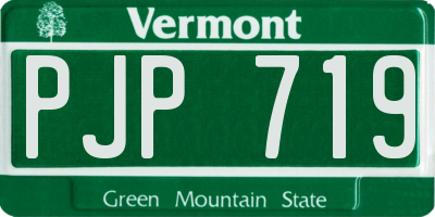 VT license plate PJP719