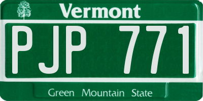 VT license plate PJP771