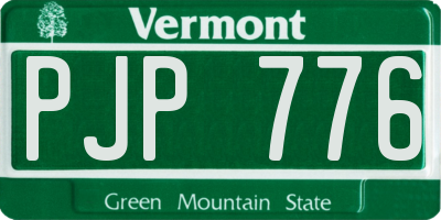 VT license plate PJP776