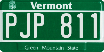 VT license plate PJP811