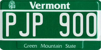 VT license plate PJP900