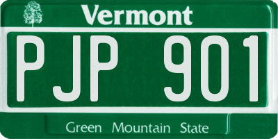 VT license plate PJP901