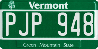 VT license plate PJP948