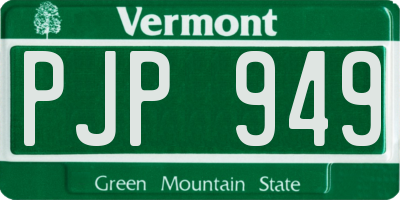 VT license plate PJP949