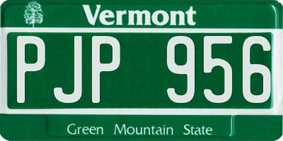 VT license plate PJP956