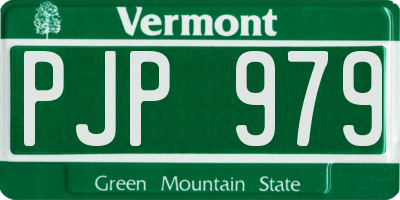 VT license plate PJP979