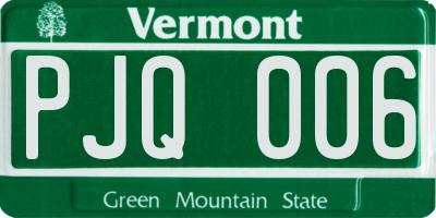 VT license plate PJQ006