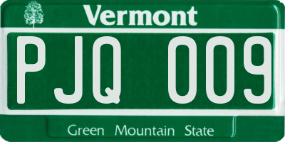 VT license plate PJQ009