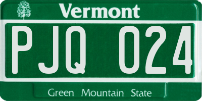 VT license plate PJQ024