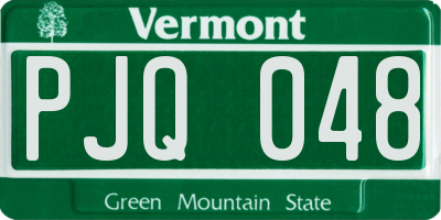 VT license plate PJQ048