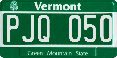 VT license plate PJQ050