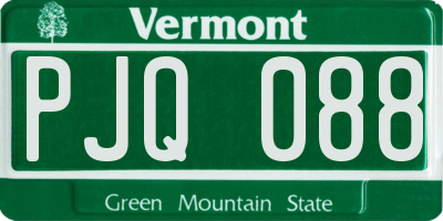 VT license plate PJQ088