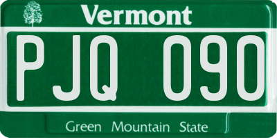 VT license plate PJQ090