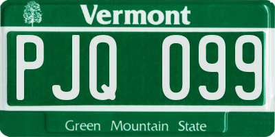VT license plate PJQ099