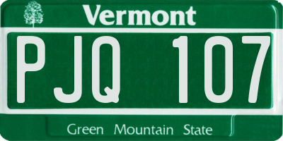 VT license plate PJQ107