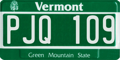 VT license plate PJQ109
