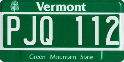 VT license plate PJQ112
