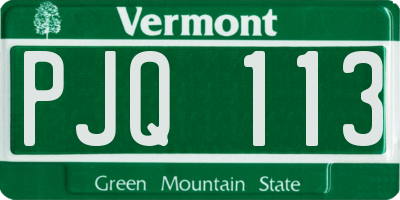 VT license plate PJQ113
