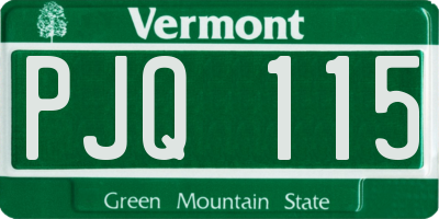 VT license plate PJQ115