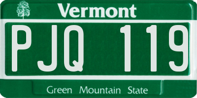 VT license plate PJQ119