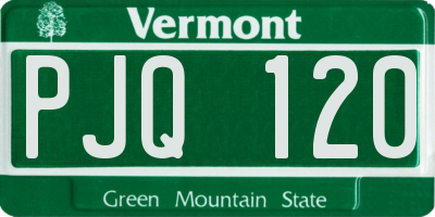 VT license plate PJQ120