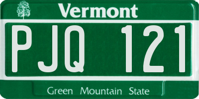VT license plate PJQ121