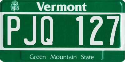 VT license plate PJQ127