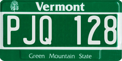 VT license plate PJQ128