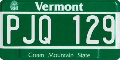 VT license plate PJQ129