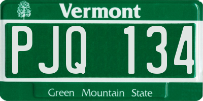 VT license plate PJQ134