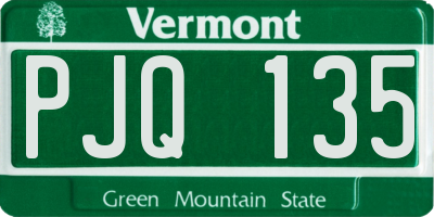 VT license plate PJQ135