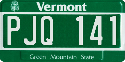 VT license plate PJQ141