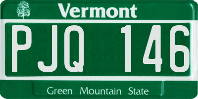 VT license plate PJQ146
