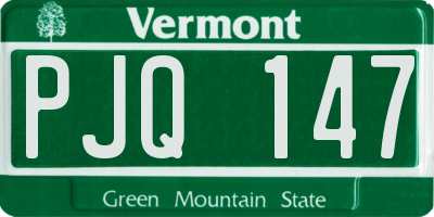 VT license plate PJQ147