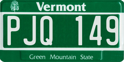 VT license plate PJQ149