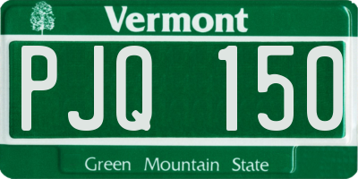 VT license plate PJQ150