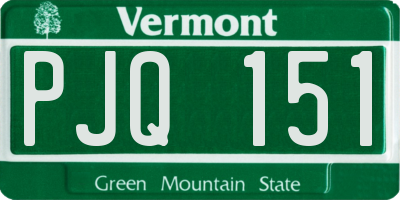 VT license plate PJQ151