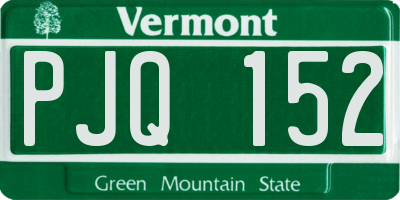 VT license plate PJQ152
