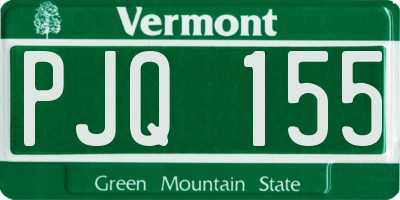 VT license plate PJQ155
