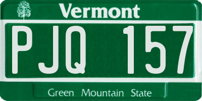 VT license plate PJQ157