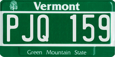 VT license plate PJQ159